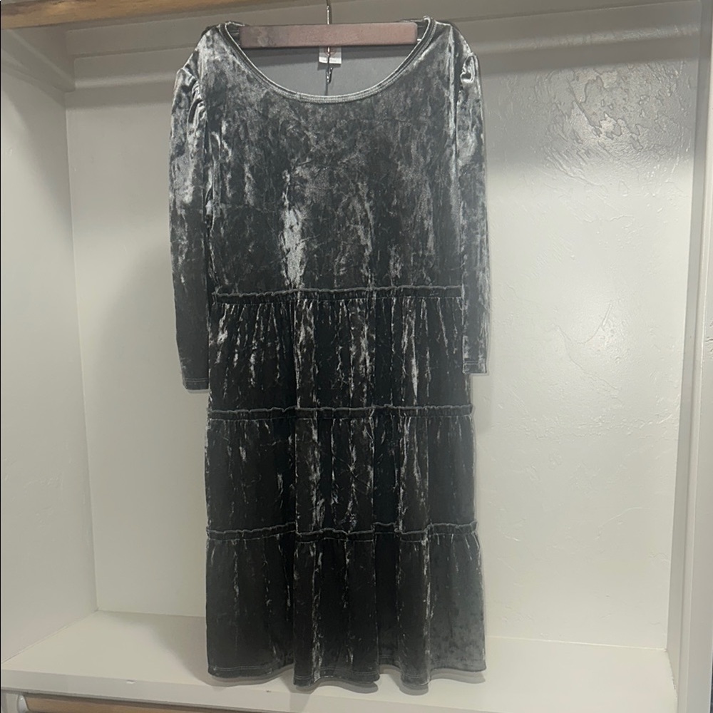 Wonder Nation Gray Tiered Ruffled Sundress